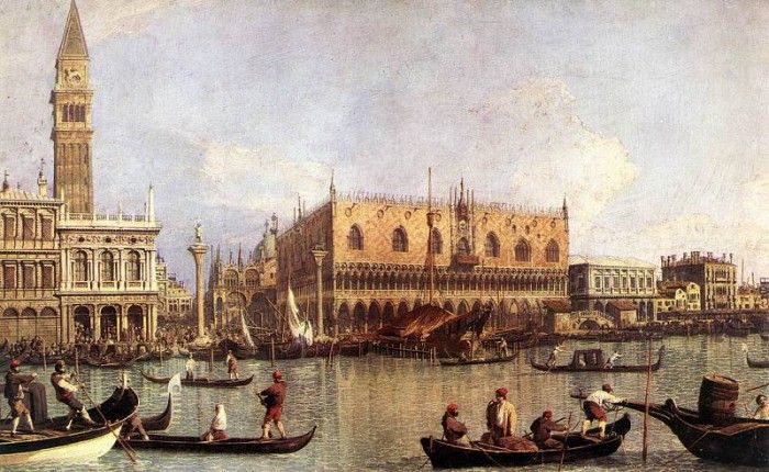 Canaletto Palazzo Ducale and the Piazza di San Marco. 