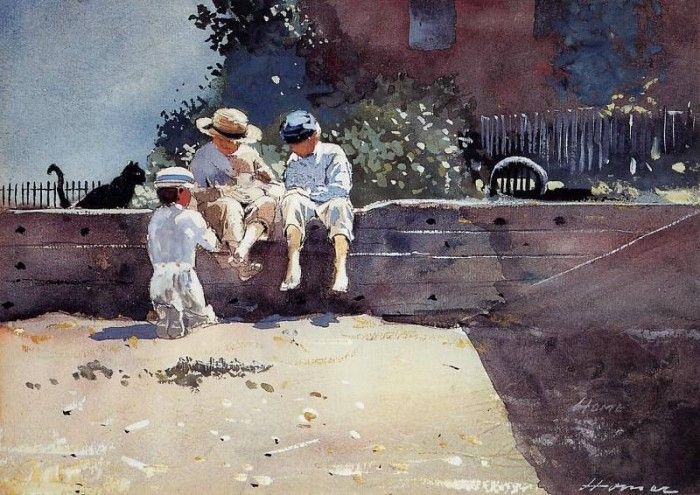 Homer Winslow Boys and Kitten. , 