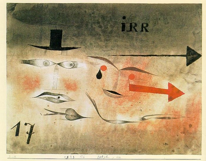 Klee 17 Astray, 1923, watercolor and India ink on paper moun. , 