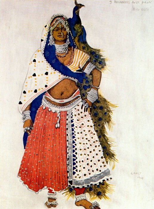 bakst le dieu bleu bayadere-with-peacock 1912. , 