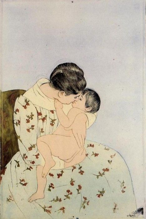 Cassatt Mary The Kiss.  