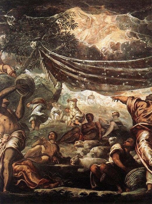 Tintoretto The Miracle of Manna detail. , 