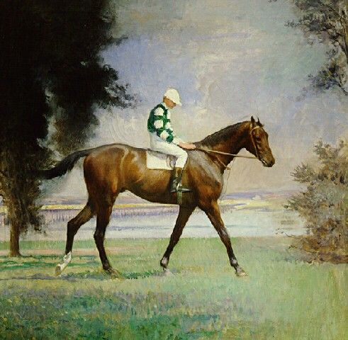 Thoroughbred with Jockey Up ATN. Тарбелл, Эдмунд Чарльз