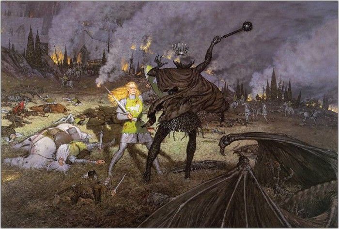 0uro0286  ted nasmith  eowyn and the lord of the nazgul. Nasmith, 