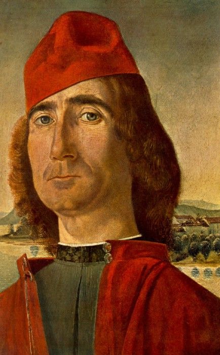 Carpaccio Portrait of an Unknown Man with Red Beret, 35x23 c. , 