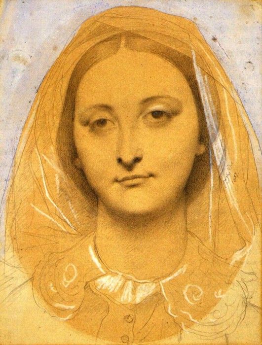 Ingres Mademoiselle Mary de Borderieux. ,   