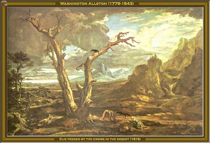 W. Allston-Elie Feeded By The Crows (1818) Po Amp 024. , 