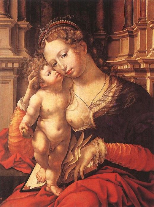 GOSSAERT Jan Virgin and Child.   