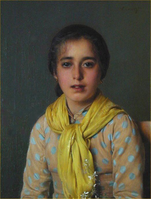 Girl with Yellow Shawl. ,  
