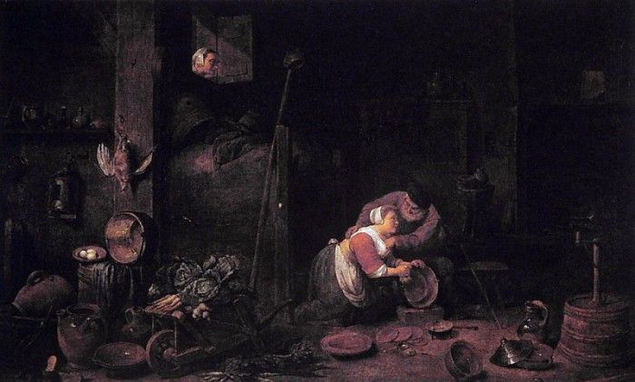 Der Alte Und Die Kuchenmagd After david Teniers D J.   