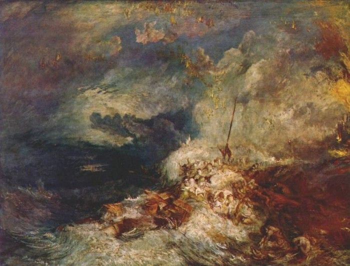 turner fire at sea c1835. 