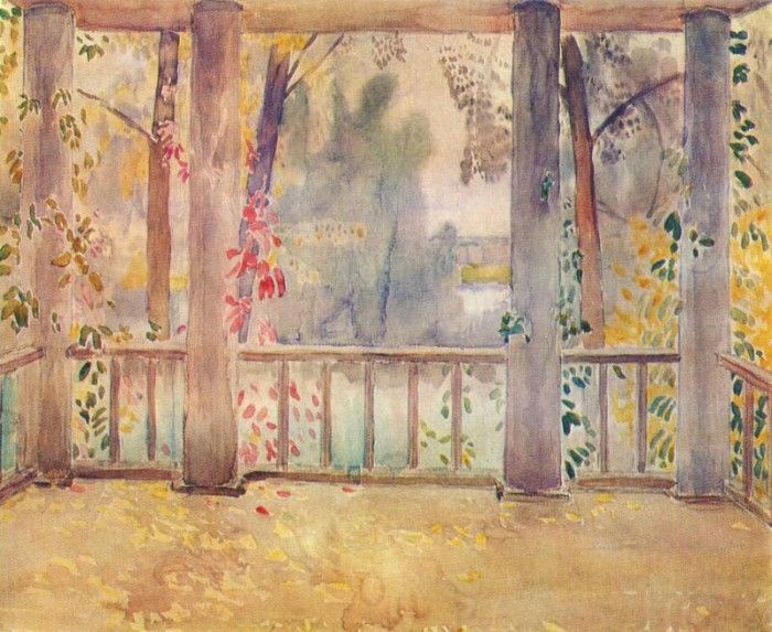 borisov-musatov on the balcony in tarusa 1905. -,  (1870-1905)