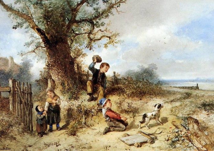 Kate ten Johan Mari Children in a landscape Sun . ,   