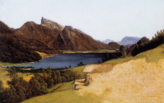 Fuschelsee mit dem Schafberg,  Fuschel  . (1835).   