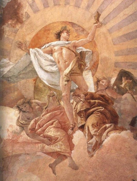 Tiepolo Wurzburg Apollo and the Continents detail1. ,  