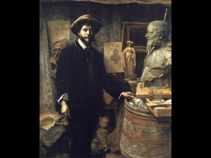 The Sculptor Jean Carries in his Atelier. , 