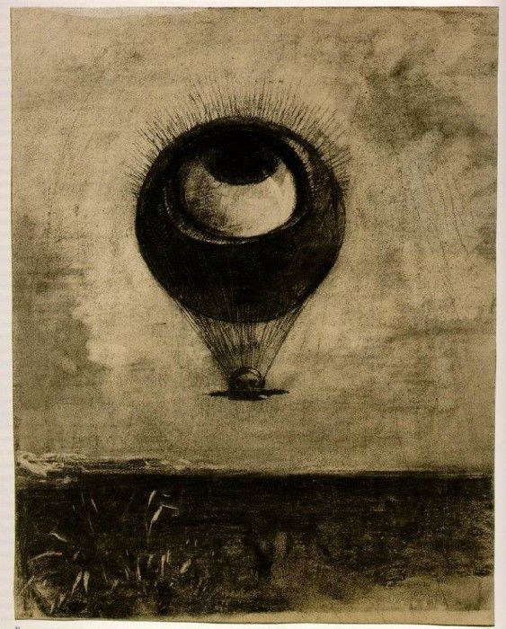 Redon Eye-Balloon, 1878, Charcoal, 42.5x33.2 cm, The Museum . , 
