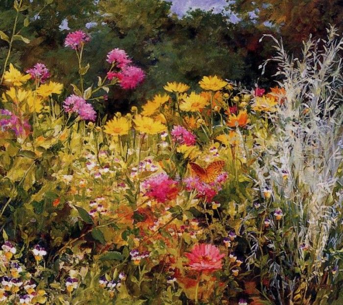 Kathy Anderson - Wildflowers & Butterfly, De. , 