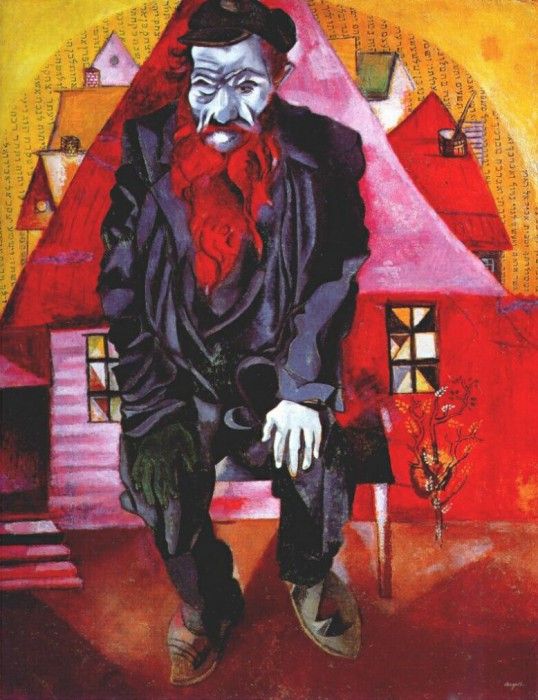 chagall jew in red 1915. , 