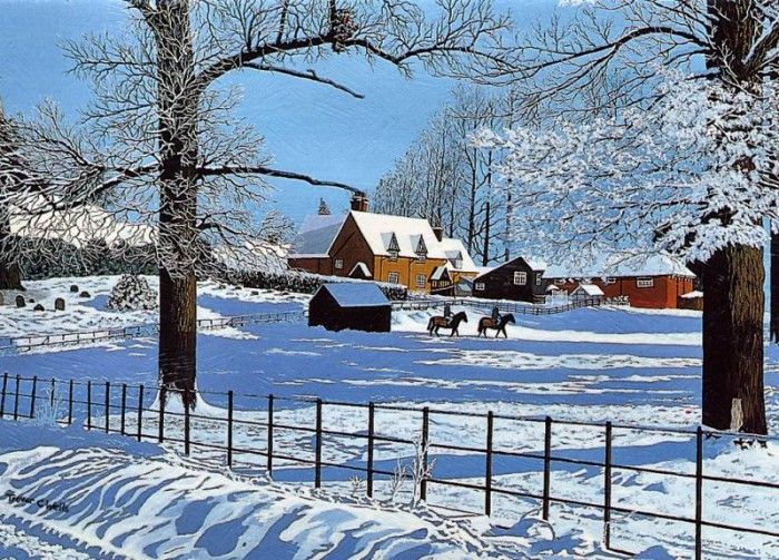 Trevor Wells - Rural Winter (mouthpainted), De. , 