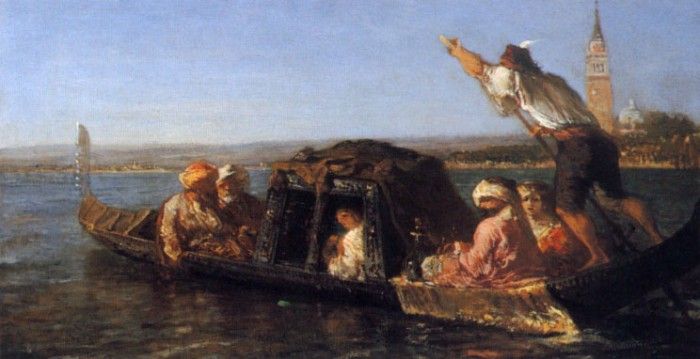 On the Venetian Lagoon. Ziem, 