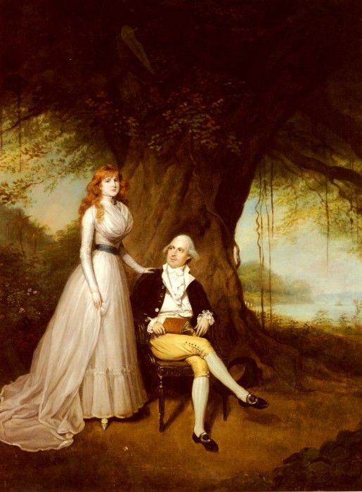 Devis Arthur William Portrait Of Robert Grant And His Wife  Elizabeth. ,  