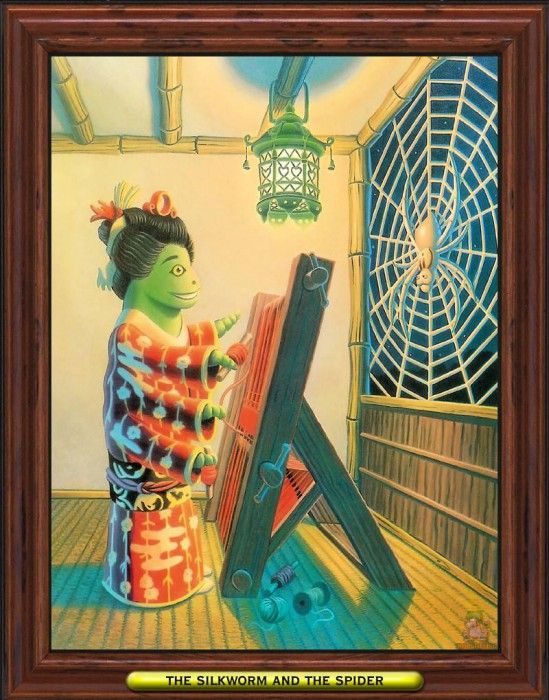 MS 30th 008 The Silkworm and the Spider. , 