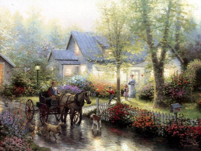 JLM-Thomas Kinkade-Sunday Outing.  