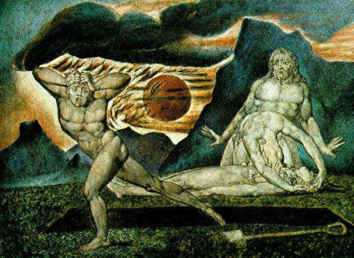 BLAKE - THE BODY OF ABEL FOUND BY ADAM & EVE, 1825, WATERC(1). , 