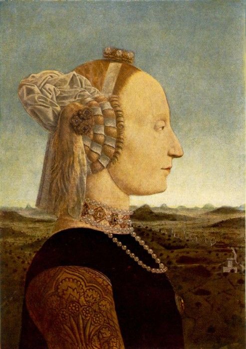 PIERO della FRANCESCA Portrait Of Battista Sforza. ,  