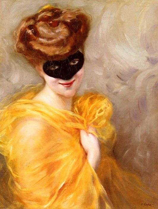 Ribera Pierre Lady At A Masked Ball. , Pierra