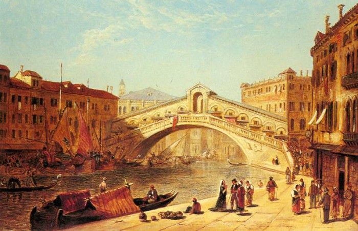 Holland James A View Of The Rialto Bridge Venice. , 