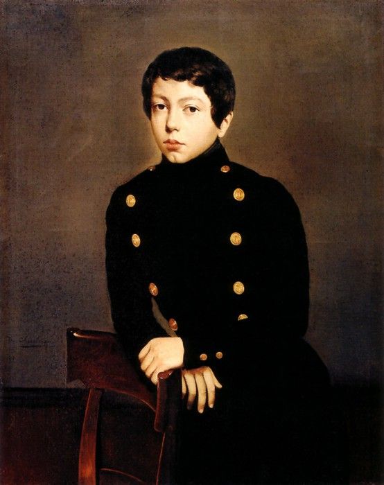 Chasseriau Theodore Portrait of Ernest Chasseriau The Painter-s Brother in the Uniform of the Eco. Chasseriau, 