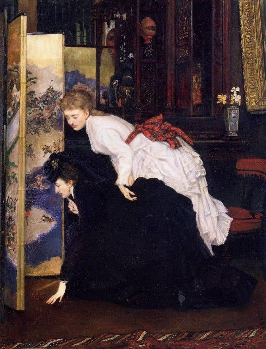 Tissot James Jacques Young Women Looking at Japanese Objects2. Tissot Jacques Joseph