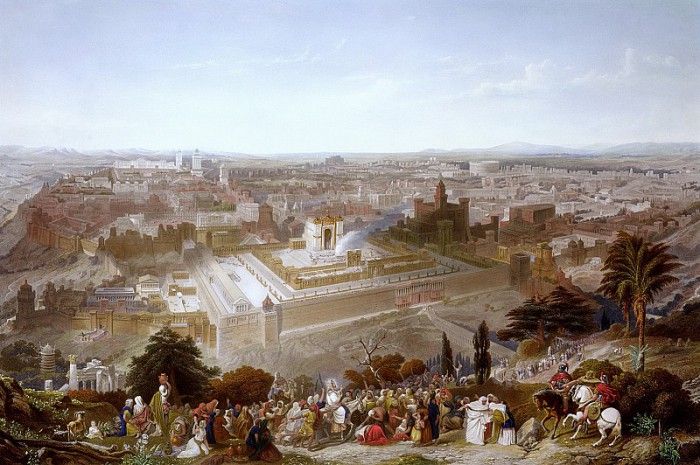 Jerusalem in her Grandeur, 1860. ,  