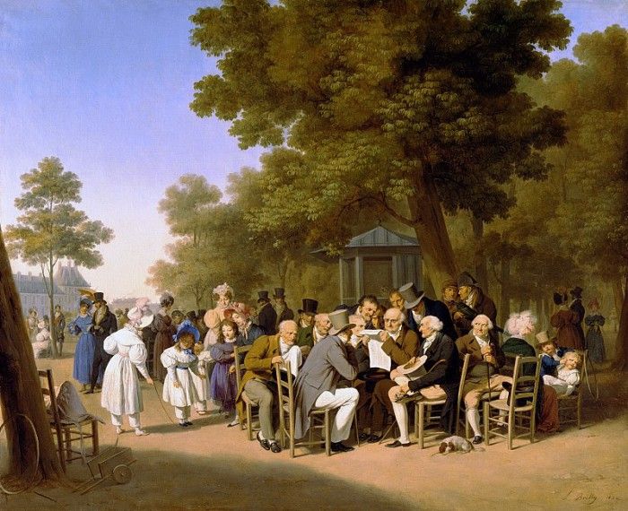 Politicians in the Tuileries Gardens, 1832. ,  