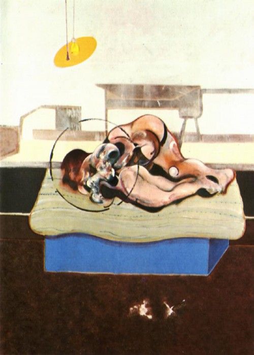 Bacon Three Studies of figures on Beds, Center 1972. , 