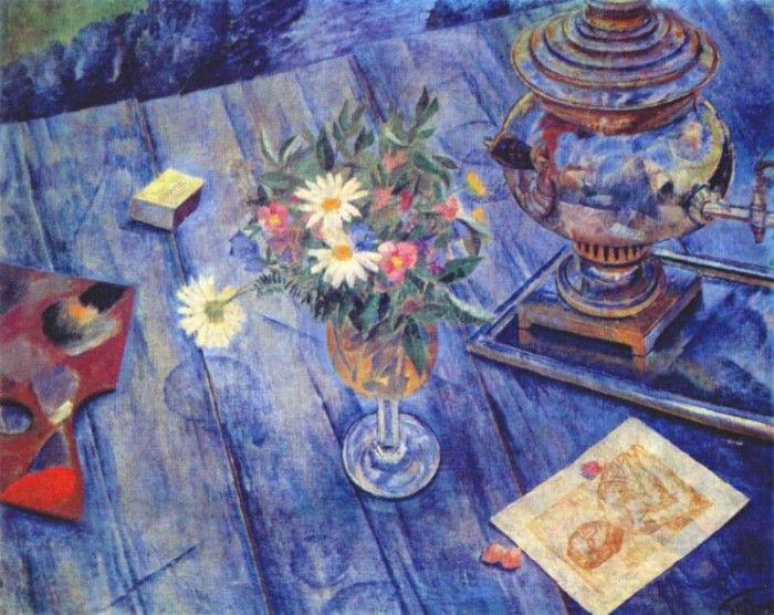 petrov-vodkin still life with samovar 1920. -, 