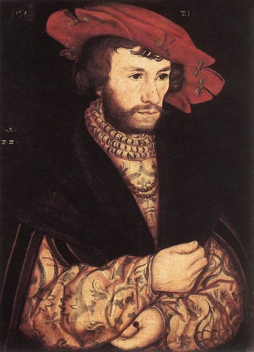 CRANACH Lucas the Elder Portrait Of A Young Man. ,  