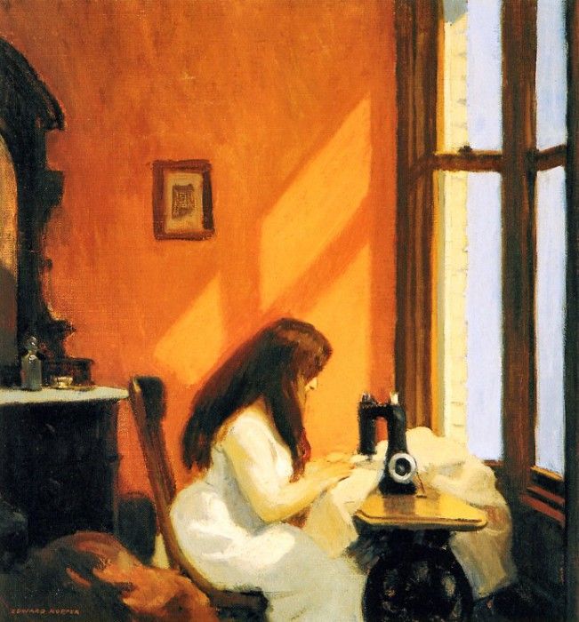 Hopper, Edward - Girl at a Sewing Machine (end. , 