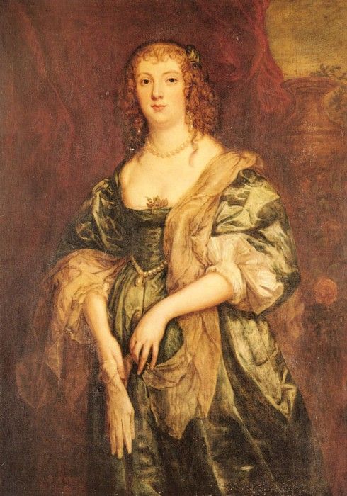 Dyck Sir Anthony Van Portrait Of Anne Carr Countess Of Bedford. ,  