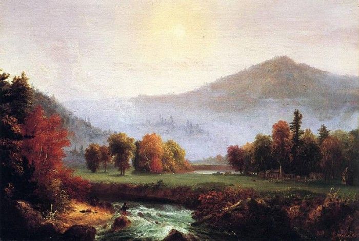 Cole Thomas Morning Mist Rising Plymouth New Hampshire (A View in the United States of American i. , 