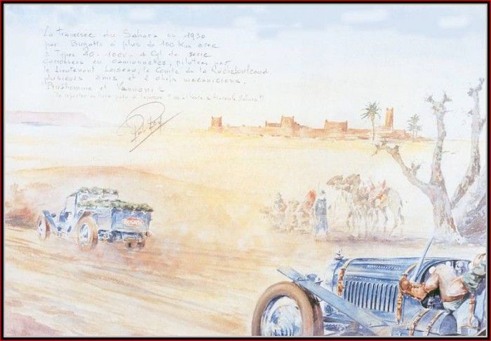 c 1930 100 km h across the sahara.  