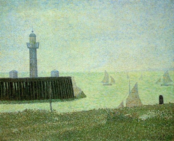 Seurat End of the Jetty, Honfleur, 1886,. , 