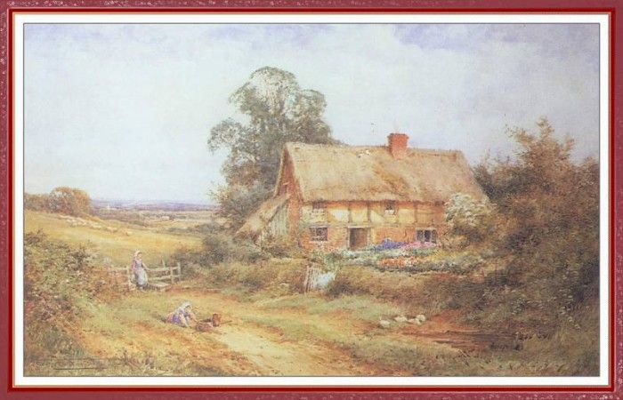 StannardHenryJohnSylvester ChildrenOutsideACottage-We (f024). ,   , 