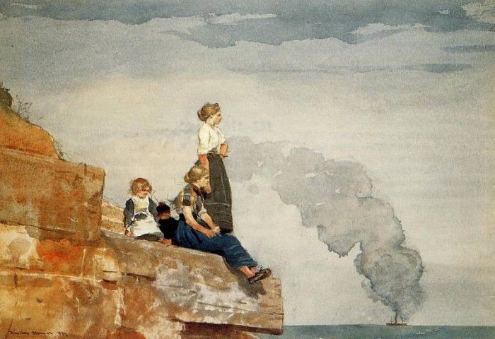 Homer Winslow Fisherman-s Family aka The Lookout. , 