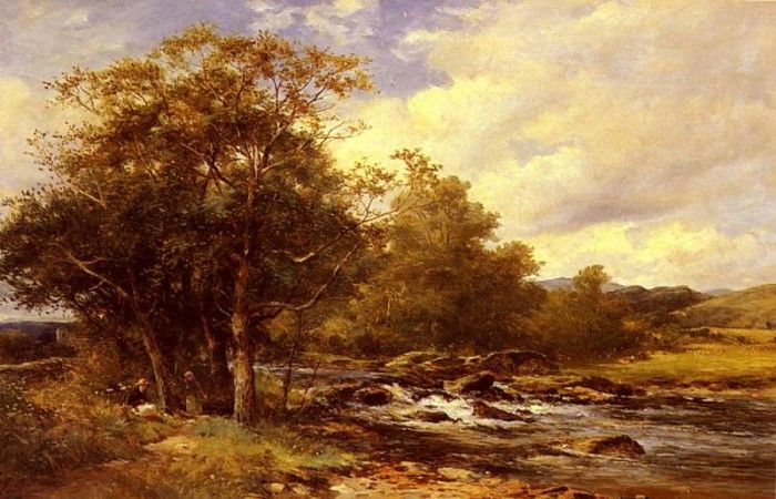 Bates David Resting Beside A River. , 