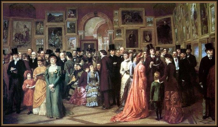 p vp William Powell Frith A Private View. , 