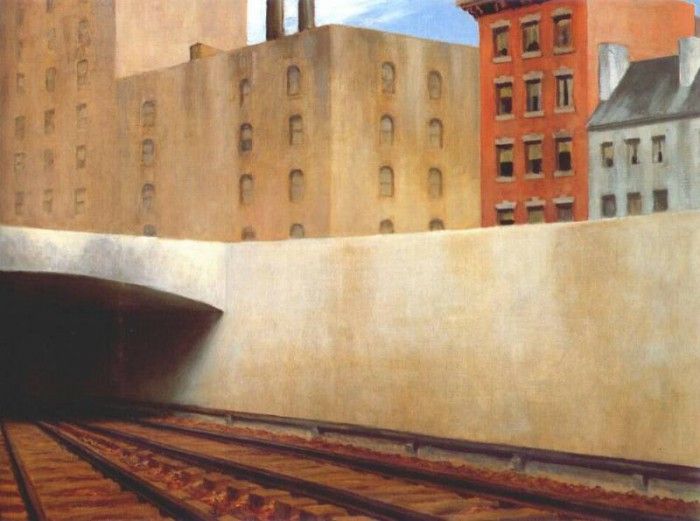 hopper approaching a city 1946.  