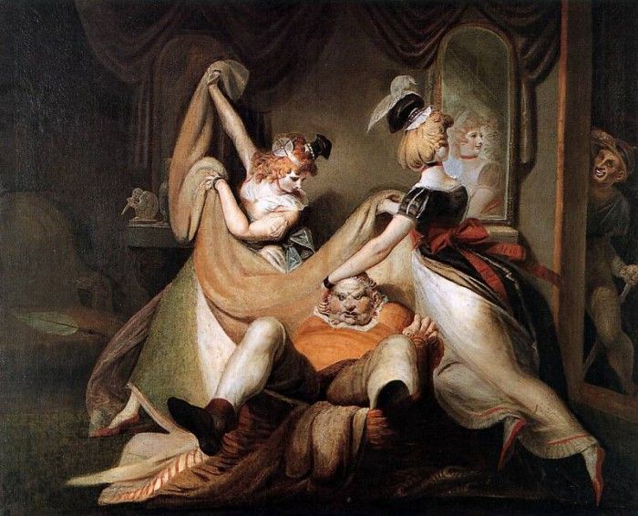 Fussli Johann Falstaff in bath Sun. Fuseli, 